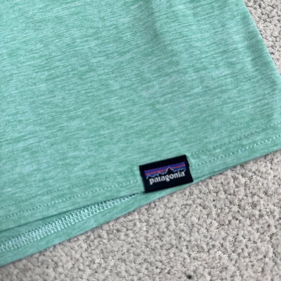 Patagonia Capilene Cool Daily Green "Run" Graphic T-Shirt S 50+ UPF Performance - Picture 5 of 10
